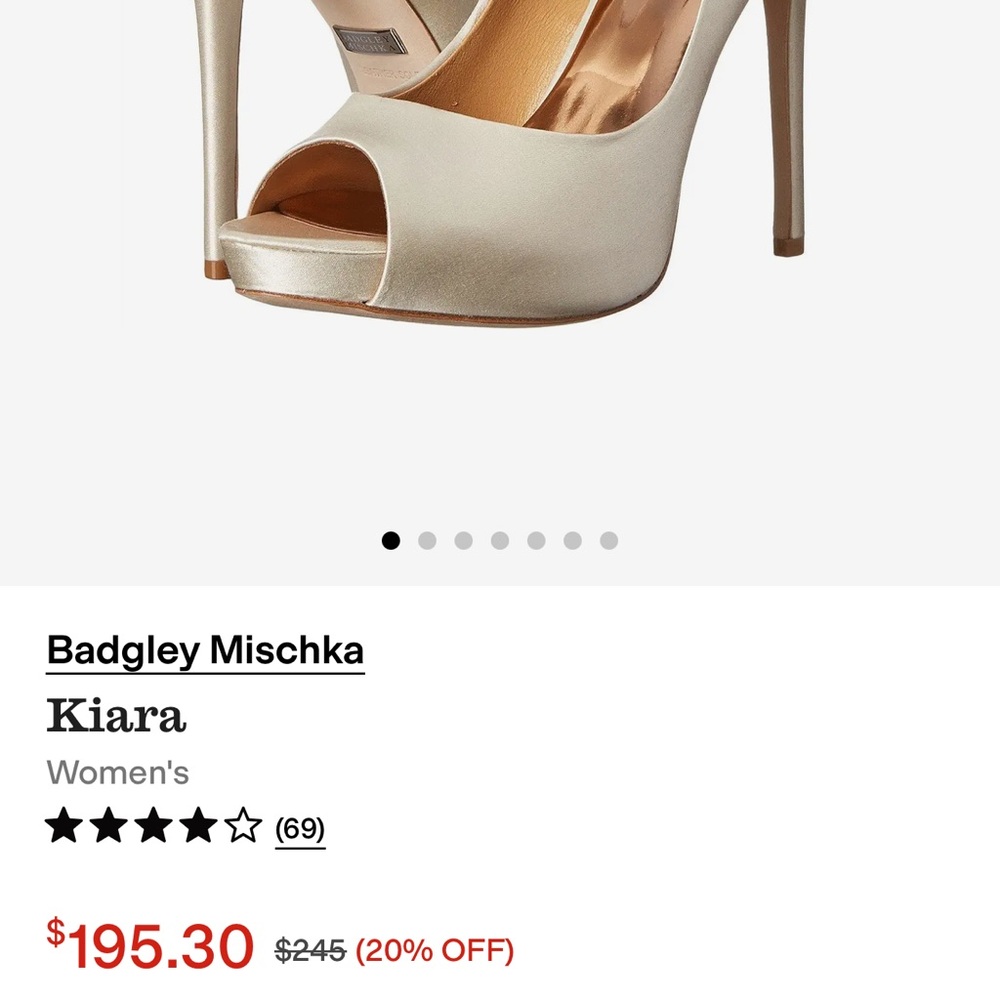 Badgley Mischka Kiara Satin Peep-Toe Heels - Cream